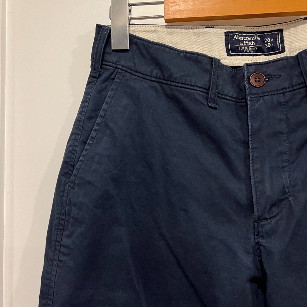 Abercrombie & Fitch Navy Super Skinny Stretch Pants - Picture 4 of 11